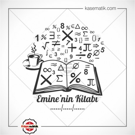 K 390 Kitap Kahve Matematik sembolleri Kitap Mührü