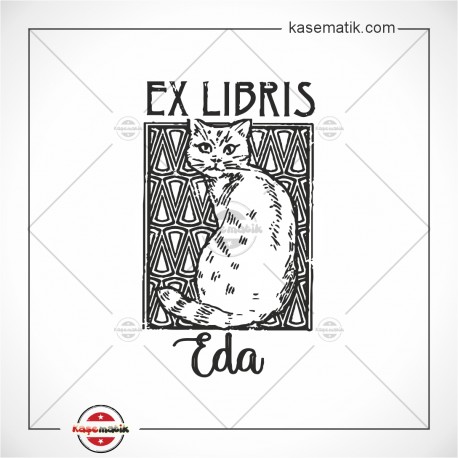 BK 29 Kedi Ex Libis Tasarımı