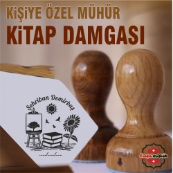 K 460 Kitaplar Kuşlar Ay Çiçeği Kitap Damgası