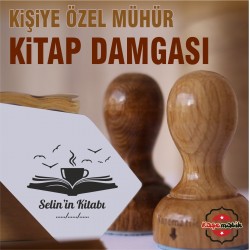 K 466 Açık Kitap Kahve Keyfi Mühür Tasarımı