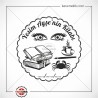 K 501 Yengeç Kitap ve Kahve Tasarımlı Kitap Mührü