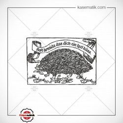 BK 40 Kirpi Ex Libris Mühür(4,5x6,6cm)