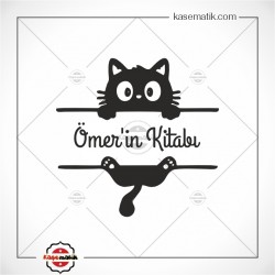 K 532 Sevimli Kedi Kitap Mührü