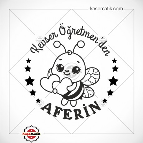 Sevimli Arı Aferin Mührü