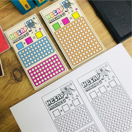 Hesap Makinesi  Toplama ve Çıkarma Mühür Seti