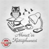 K 37 Baykuş Kitap Kahveli Kitap Damgası