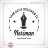 K 75 Dolma Kalem Temalı Kitap Mührü